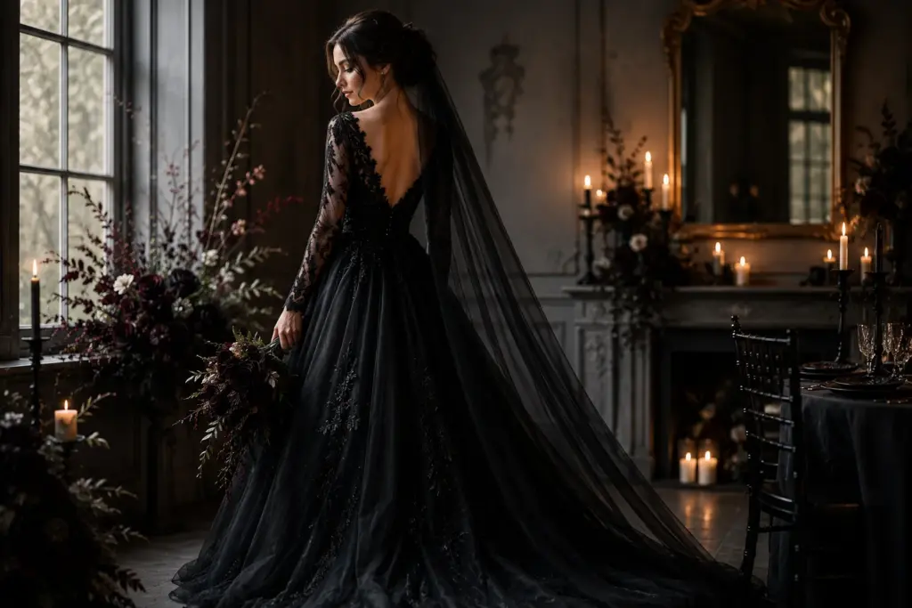 Black wedding dress dream